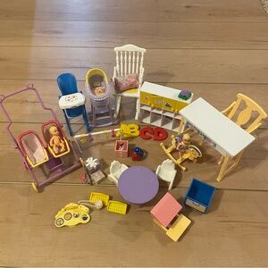 Barbie Vintage Nursery And School Classroom Bundle Lot 1994/2003